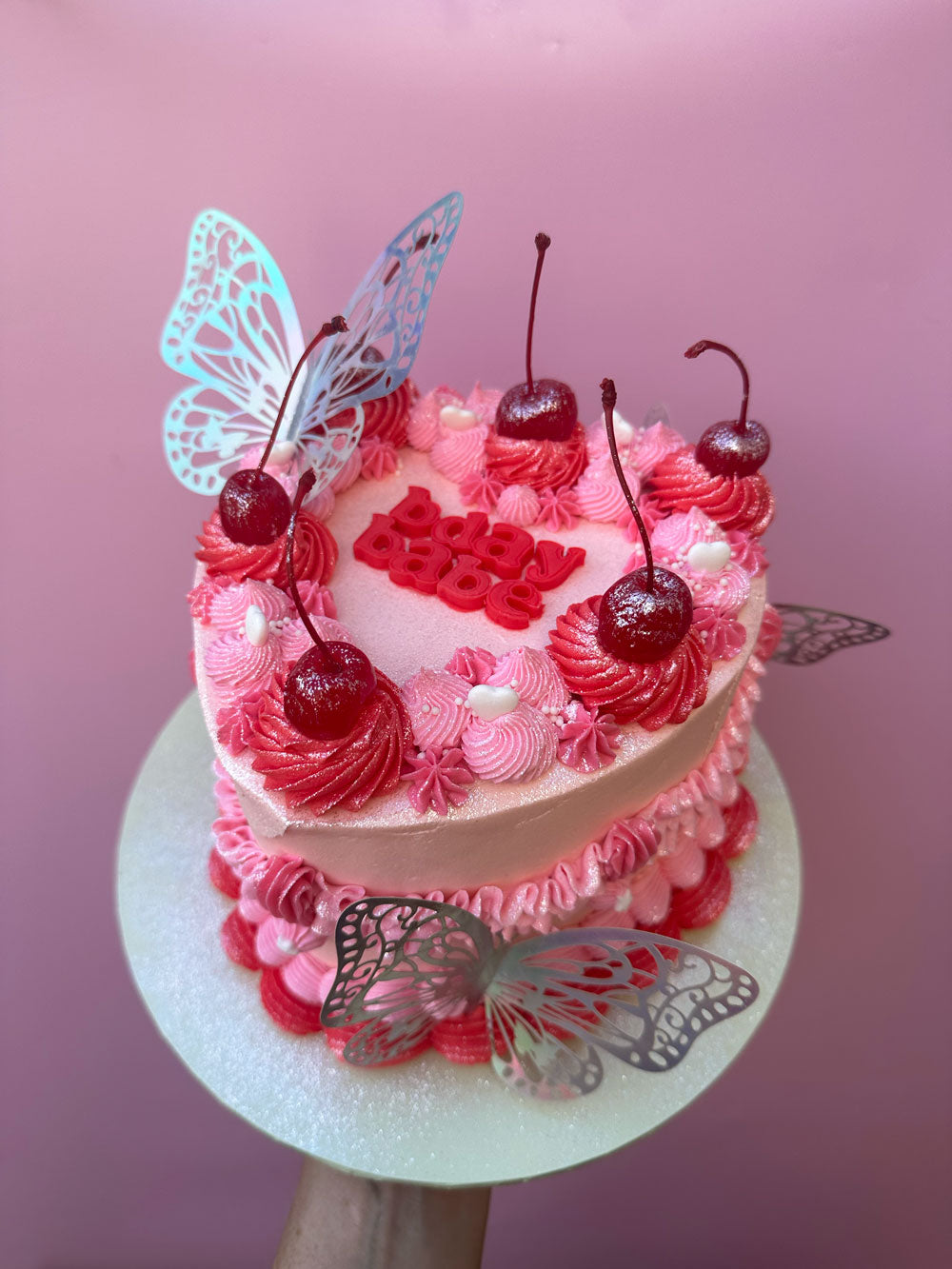 Swirl Vintage Heart Cake