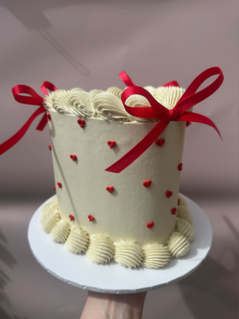 Cutie Simple Vintage Heart Cake
