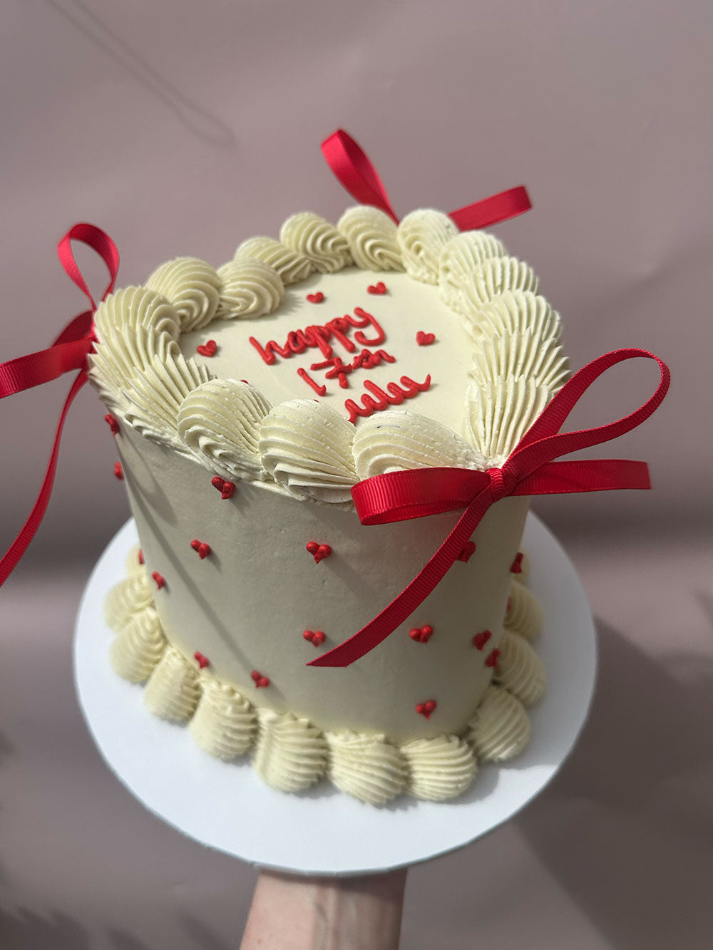 Cutie Simple Vintage Heart Cake