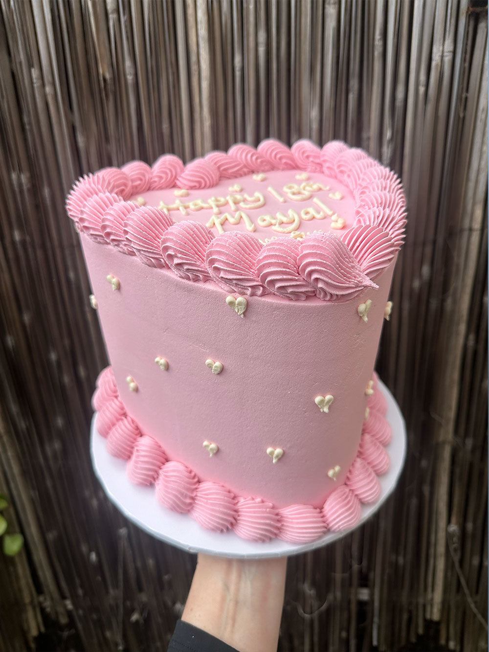 Cutie Simple Vintage Heart Cake