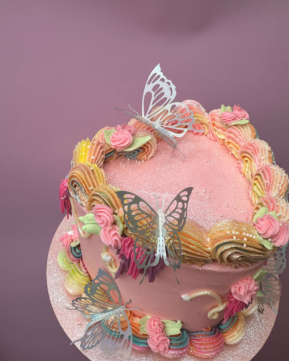 Enchanted Vintage Fairy Heart Cake