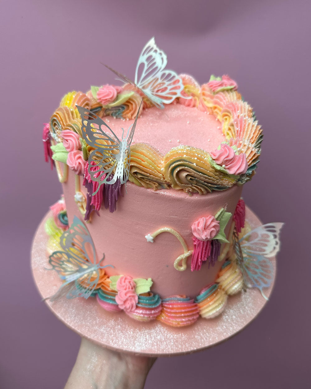 Enchanted Vintage Fairy Heart Cake