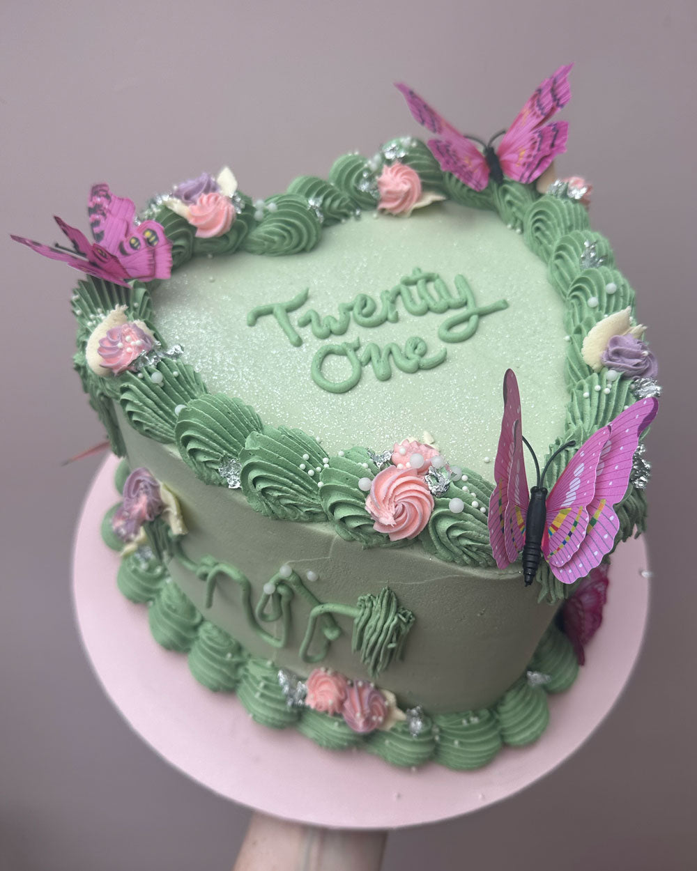 Enchanted Vintage Fairy Heart Cake