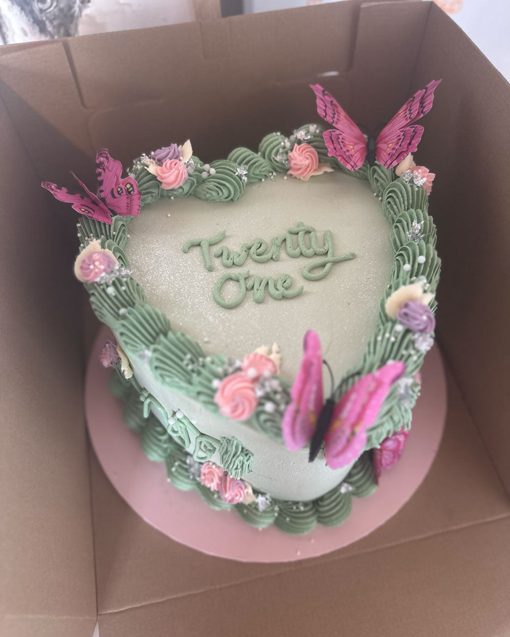 Enchanted Vintage Fairy Heart Cake