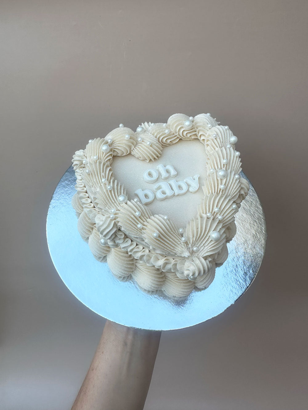 Mini Vintage Heart Cake - Gender Reveal