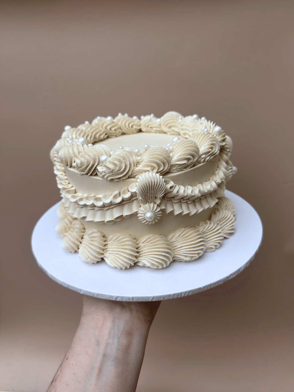 Mini Vintage Round Cake - Gender Reveal
