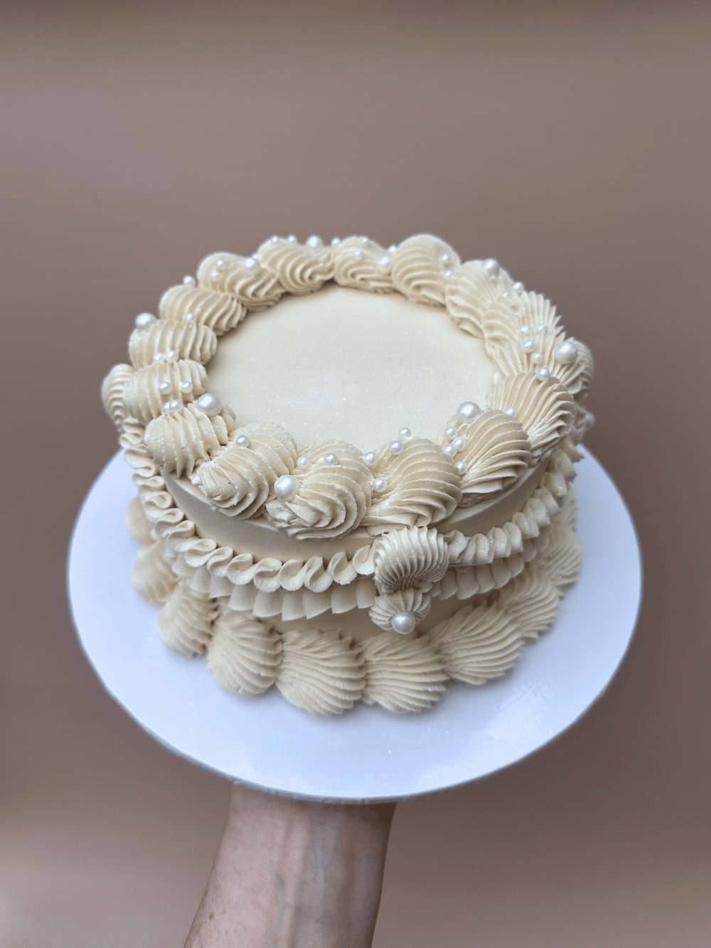 Mini Vintage Round Cake - Gender Reveal