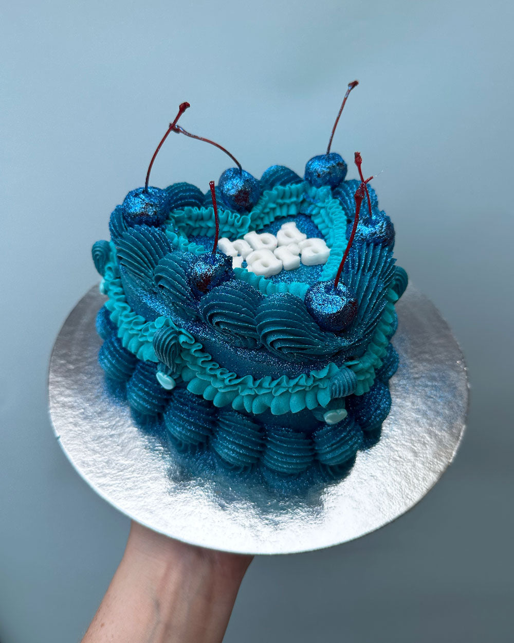 Mini Glitter Vintage Heart Cake