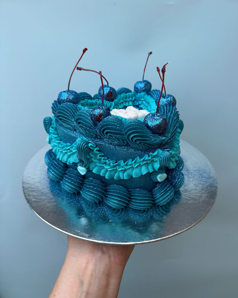 Mini Glitter Vintage Heart Cake