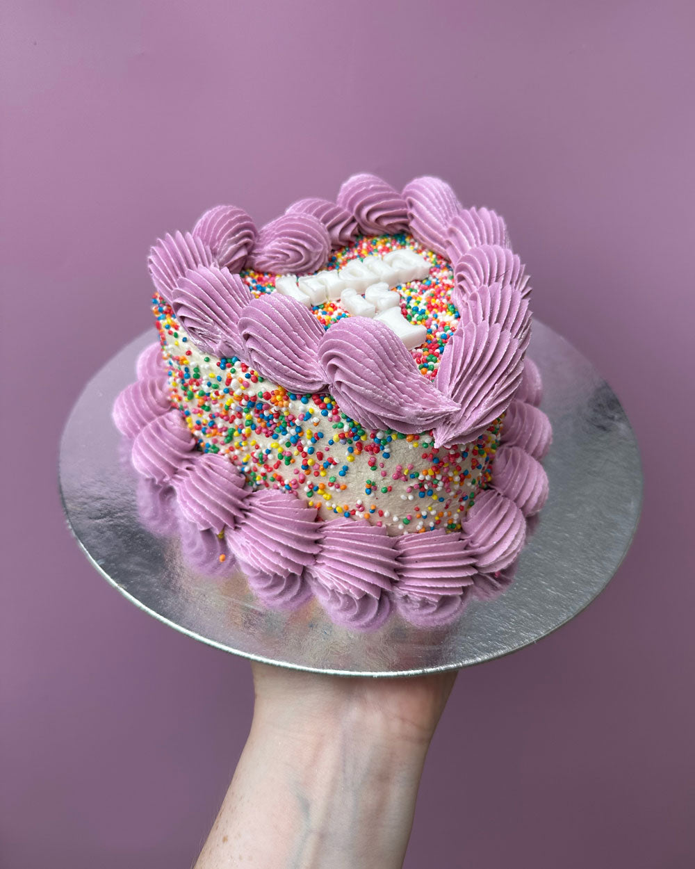 Mini Sprinkles Heart Cake