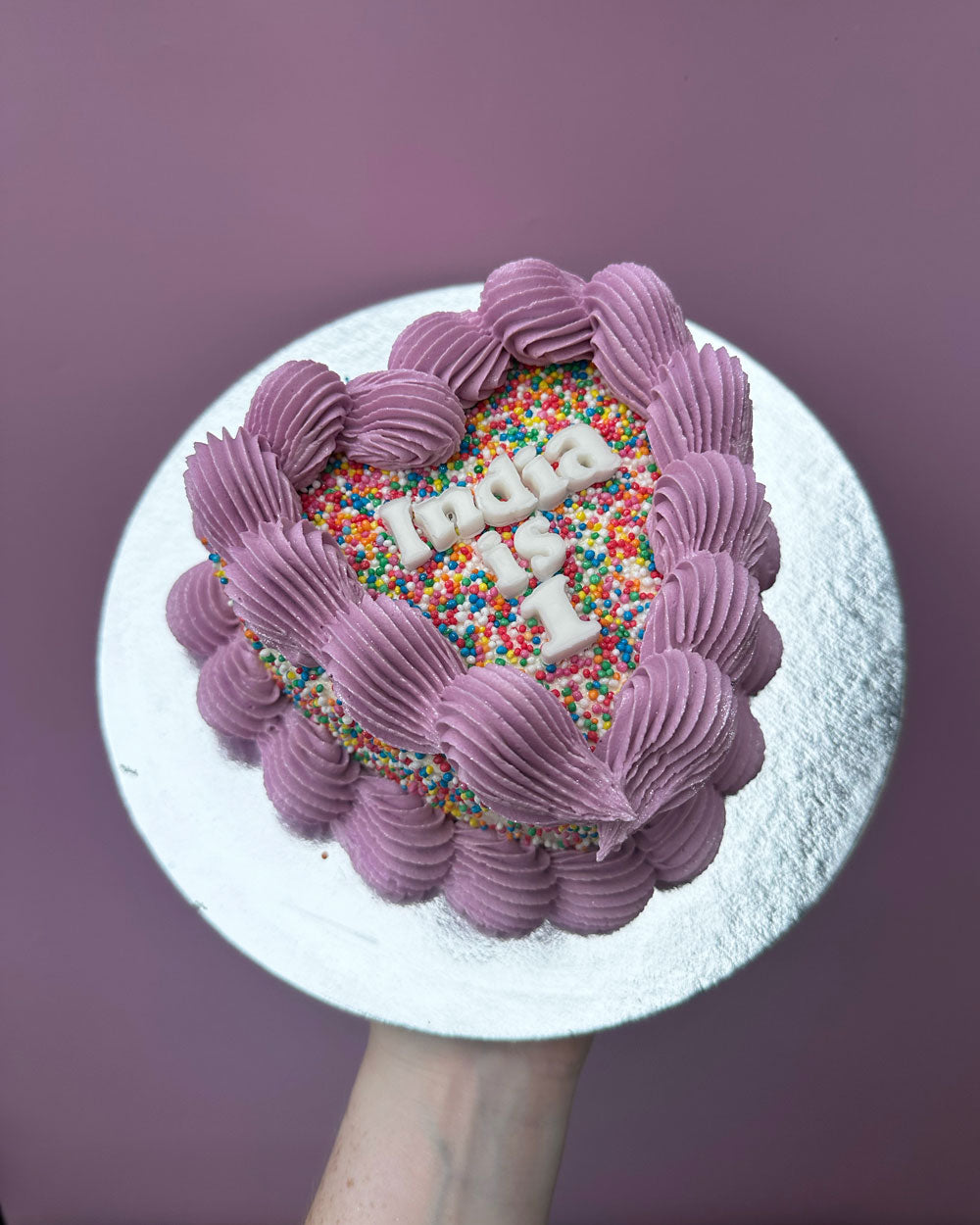 Mini Sprinkles Heart Cake