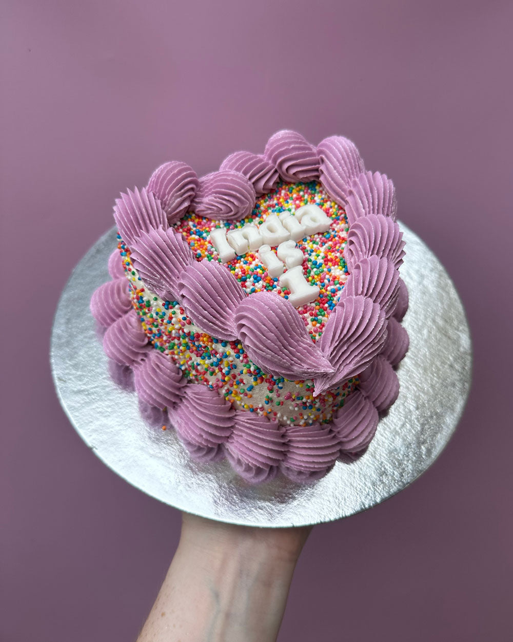 Mini Sprinkles Heart Cake
