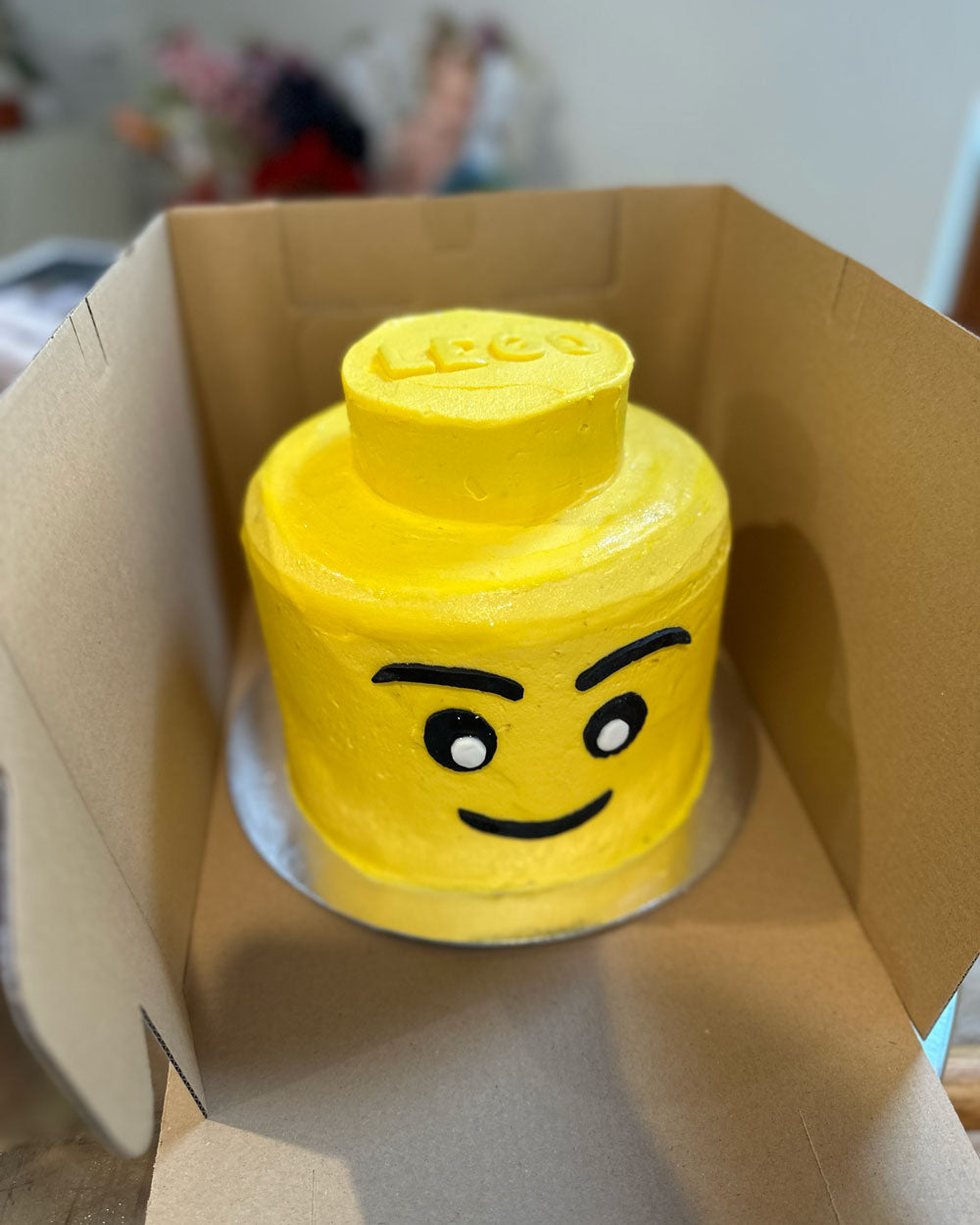 Lego Head Cake