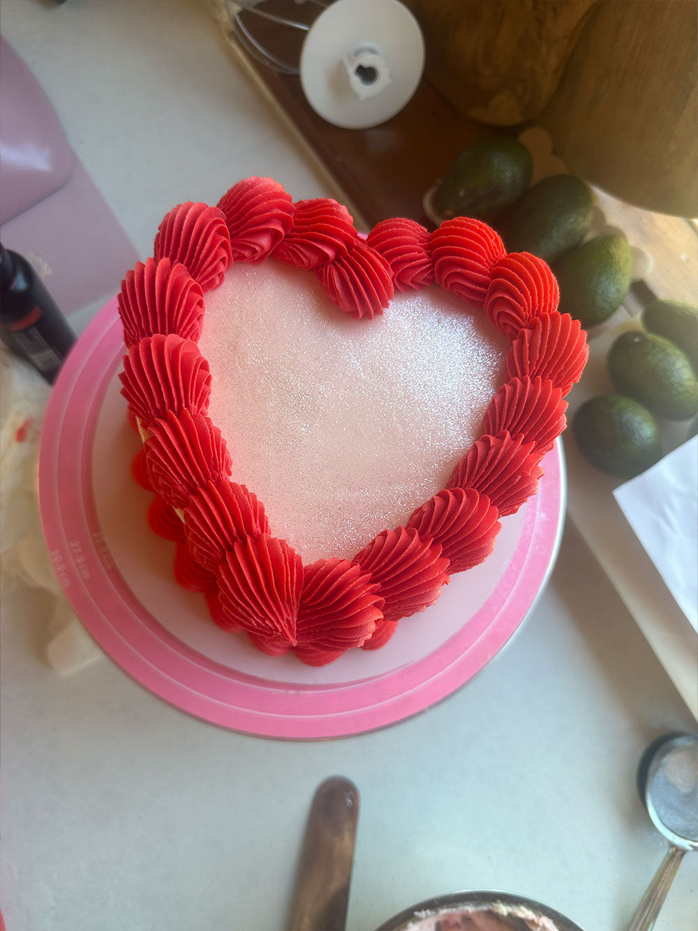 Simple Vintage Heart Cake