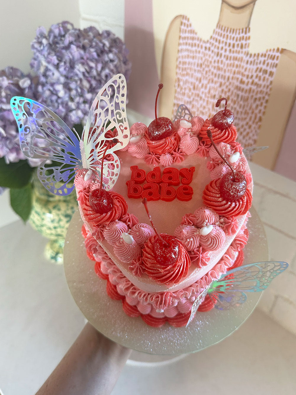 Swirl Vintage Heart Cake