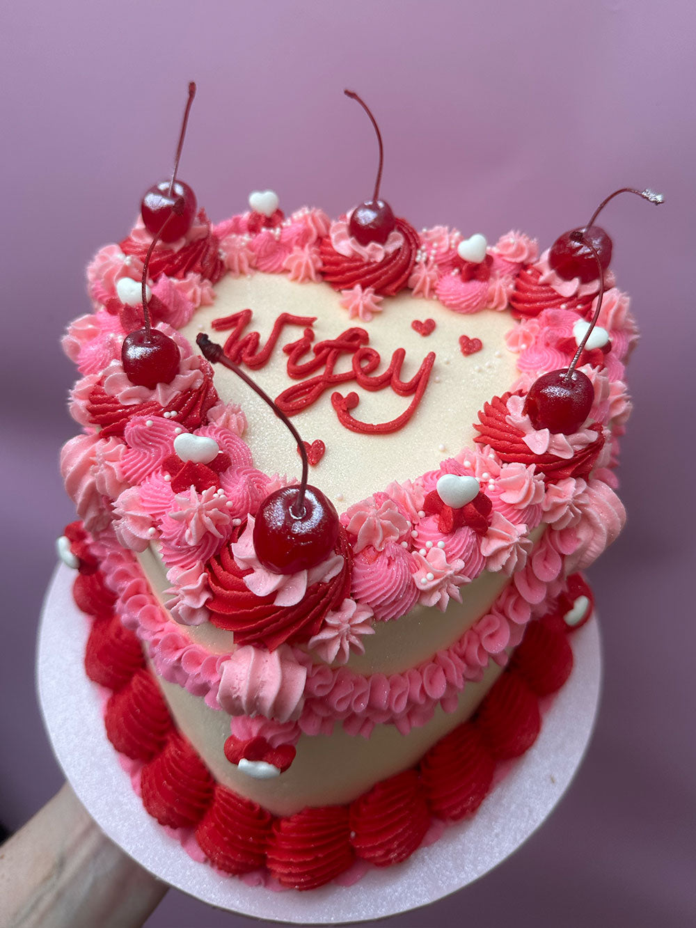 Swirl Vintage Heart Cake