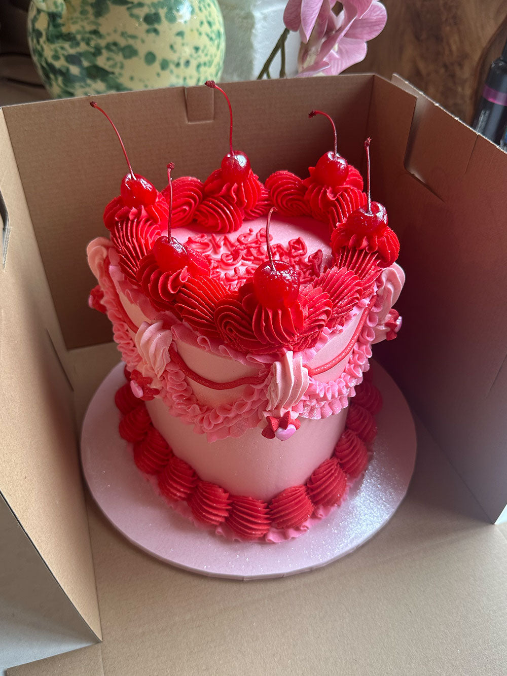 Vintage Heart Cake