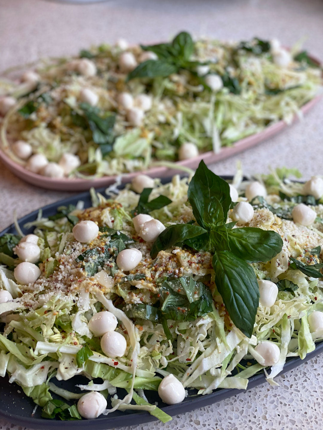 Cabbage, Bocconcini & Parmigiano Zesty Basil Slaw