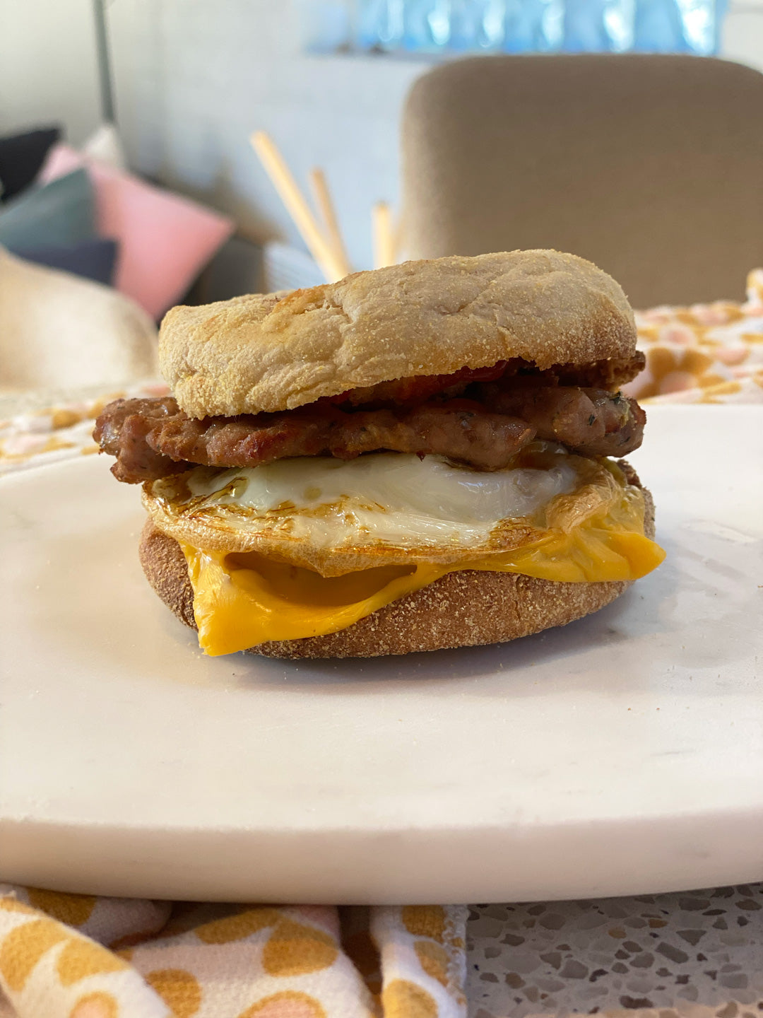 Turkey Sausage n Egg "McMuffins"