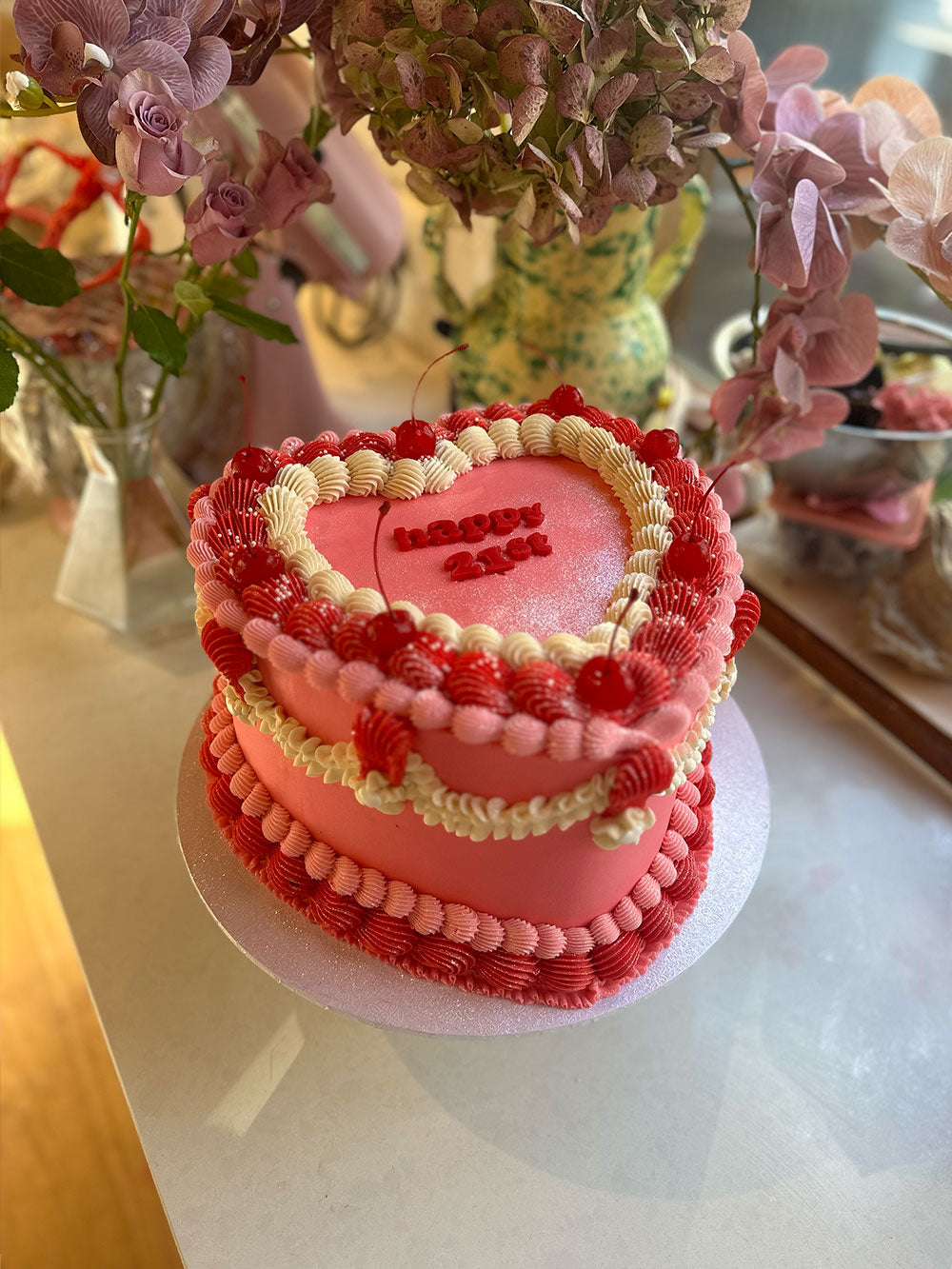 Vintage Heart Cake