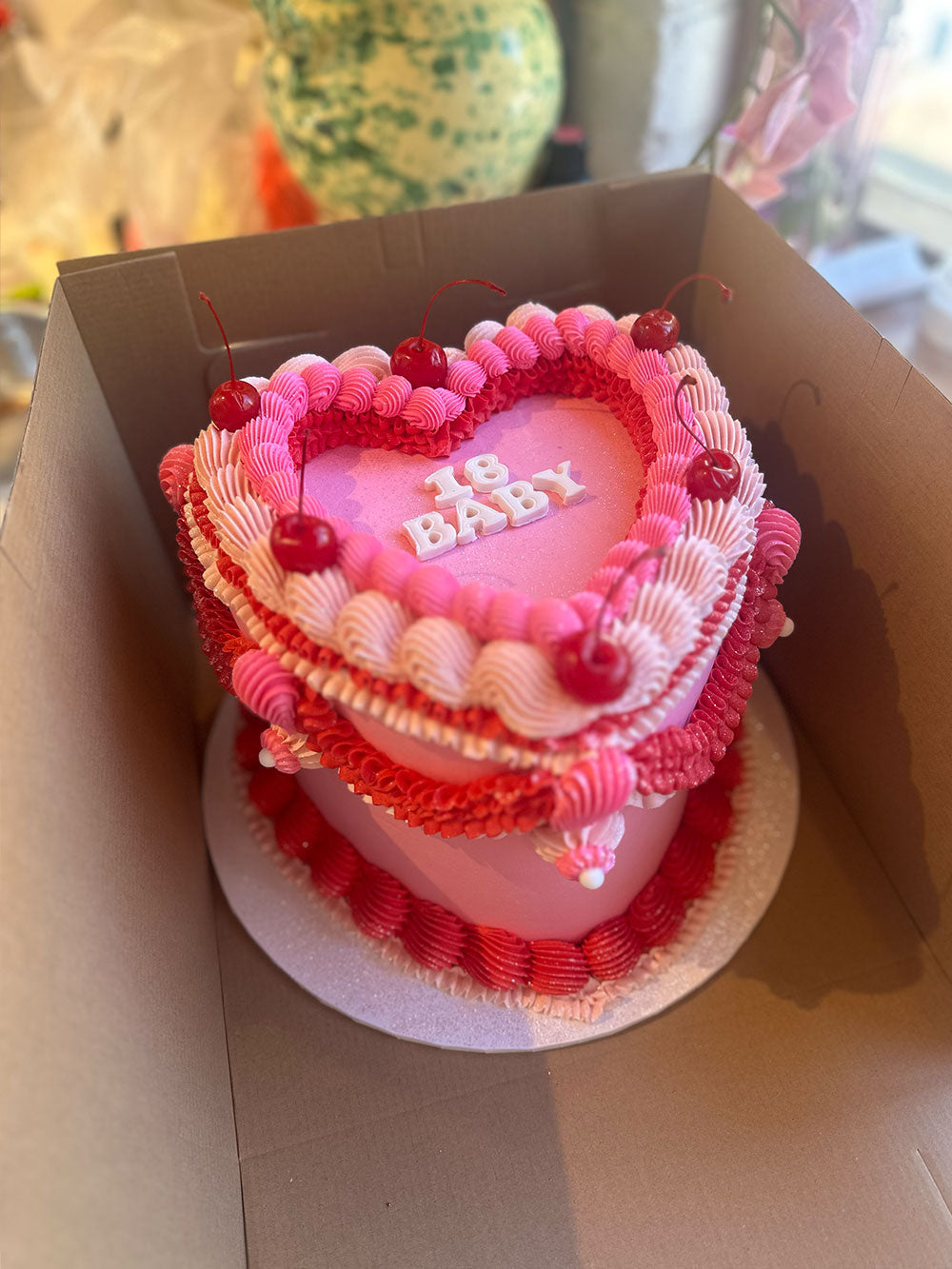 Vintage Heart Cake